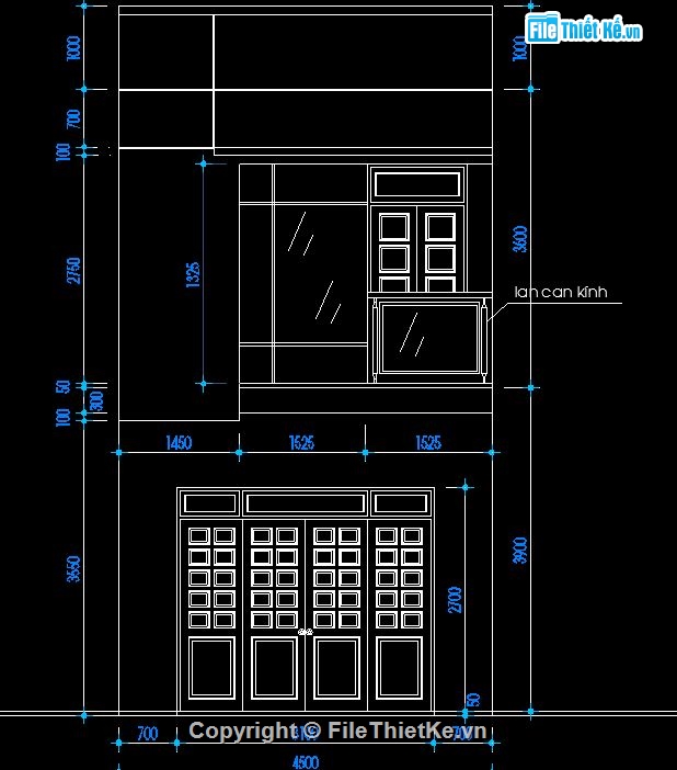 Bản vẽ nhà phố,nhà phố 2 tầng,nhà phố 4.5x18m 2 tầng,Bản vẽ nhà phố 2 tầng